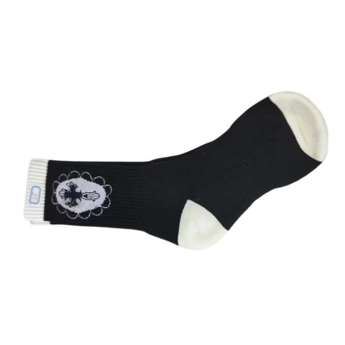 Sanskrit Cross Stripe Jacquard Crew Socks 25 colors 28887618
