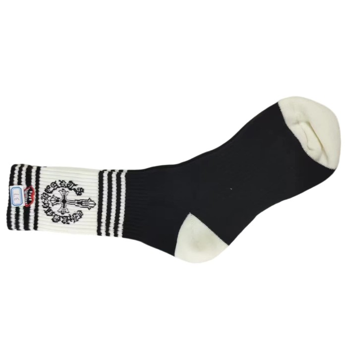 Sanskrit Cross Stripe Jacquard Crew Socks 25 colors 28887618