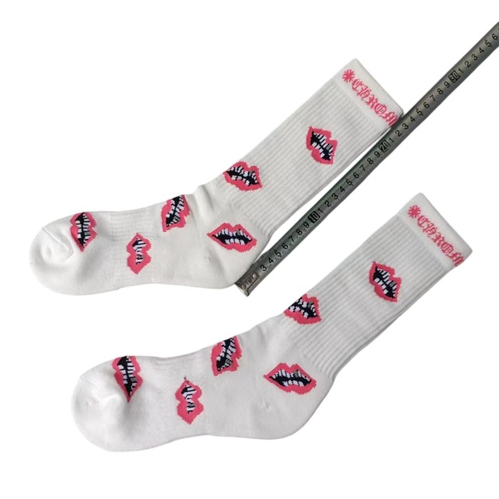 Sanskrit Stripe Graffiti Jacquard Crew Socks 33 colors 28887617