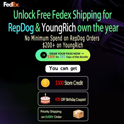 Velocity Pass: Unlock Free Fedex Shipping for RepDog & YoungRich own the year