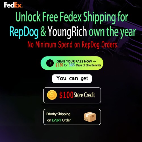 Velocity Pass: Unlock Free Fedex Shipping for RepDog & YoungRich own the year