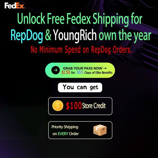 Velocity Pass: Unlock Free Fedex Shipping for RepDog & YoungRich own the year