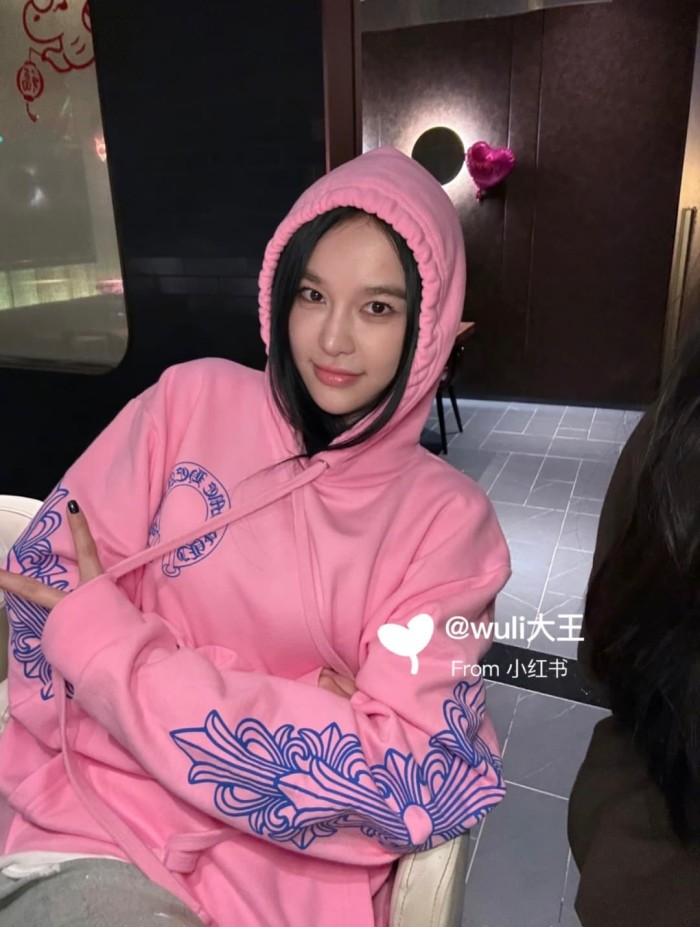 1:1 quality version Pink Cross Arm Print New York Anniversary Limited Edition Hoodie 28893086