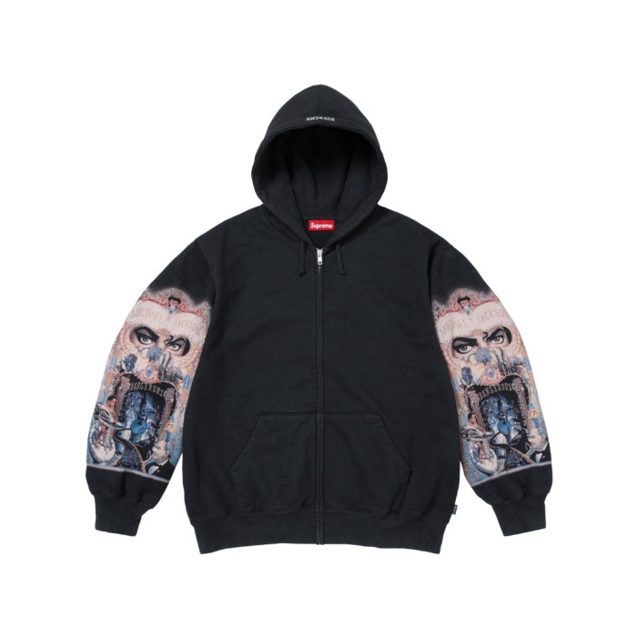 1:1 quality version Supreme x Michael Jackson Dangerous Zip Up Print Hoodie 2 colors 28889970