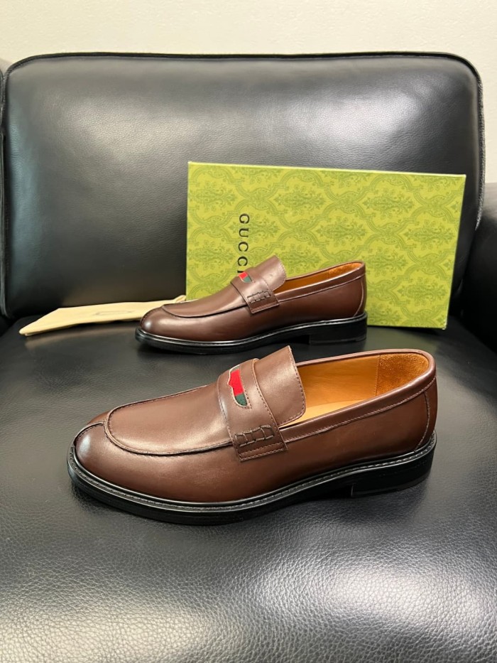 1:1 quality version Red and Green Webbing Men's Loafers 6 colors 28899672