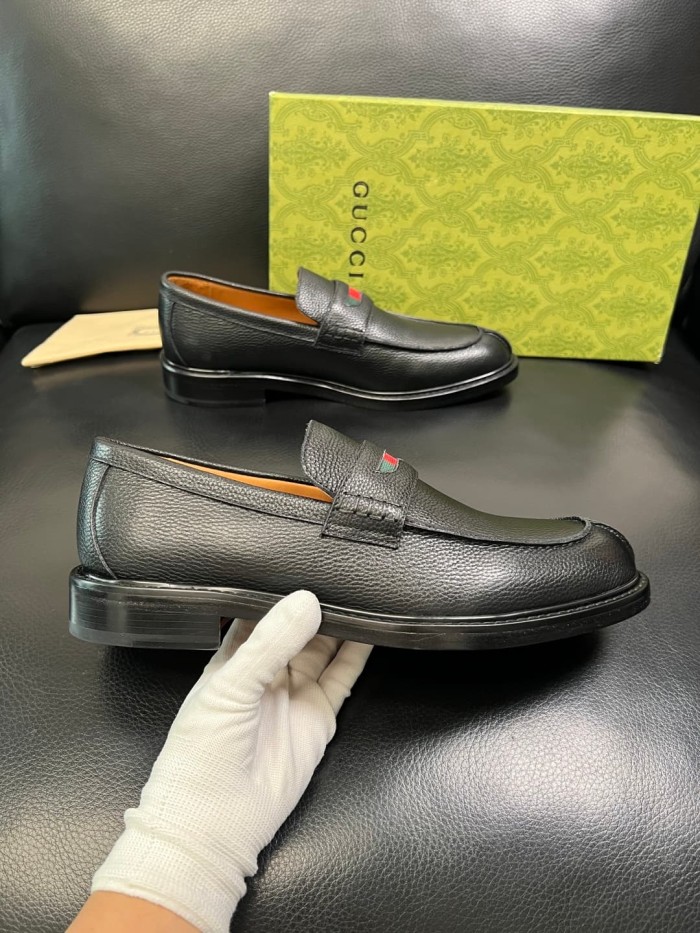 1:1 quality version Red and Green Webbing Men's Loafers 6 colors 28899672