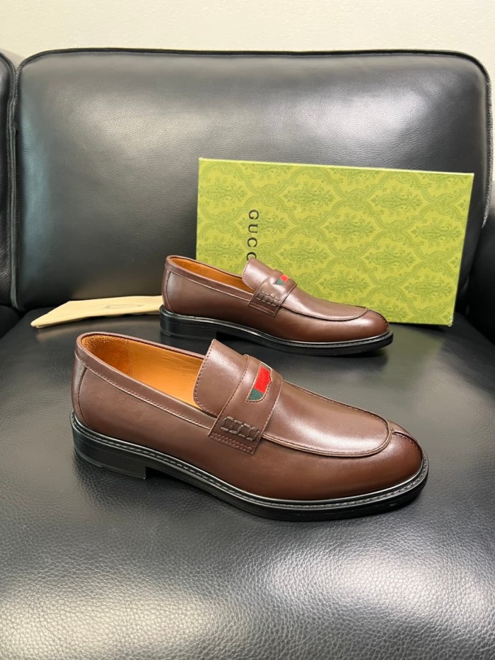 1:1 quality version Red and Green Webbing Men's Loafers 6 colors 28899672