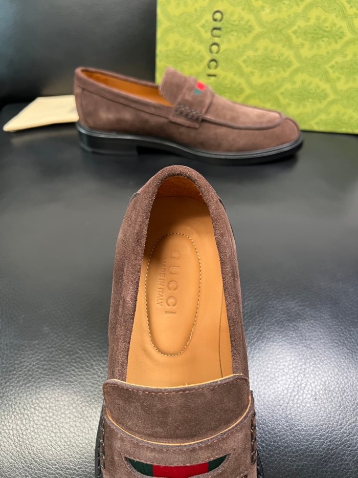 1:1 quality version Red and Green Webbing Men's Loafers 6 colors 28899672