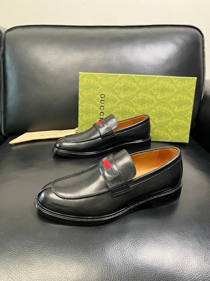 1:1 quality version Red and Green Webbing Men's Loafers 6 colors 28899672