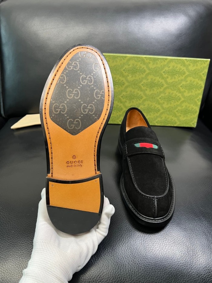 1:1 quality version Red and Green Webbing Men's Loafers 6 colors 28899672