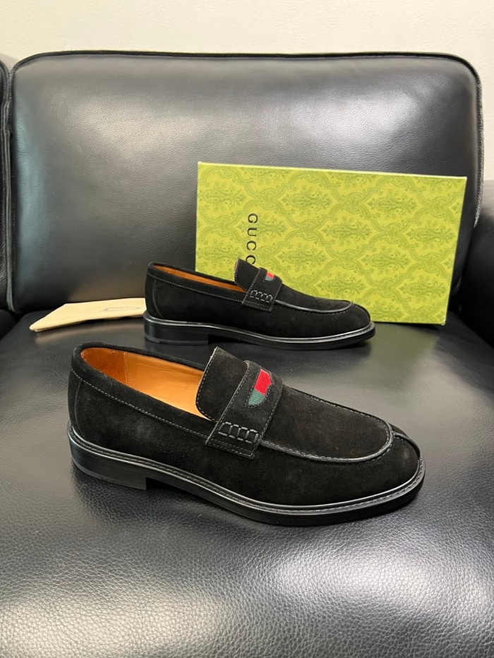 1:1 quality version Red and Green Webbing Men's Loafers 6 colors 28899672