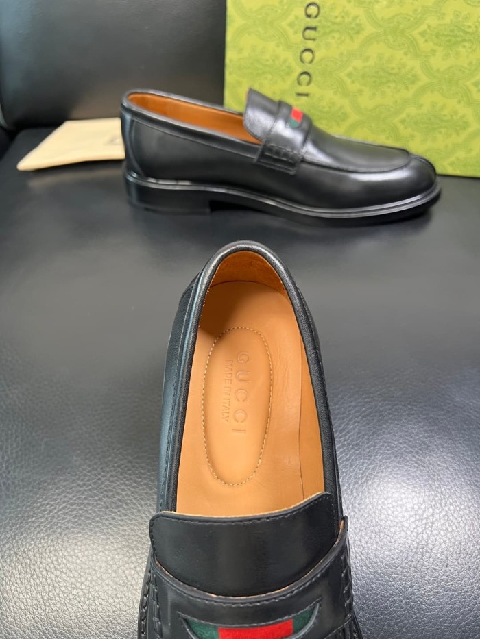 1:1 quality version Red and Green Webbing Men's Loafers 6 colors 28899672