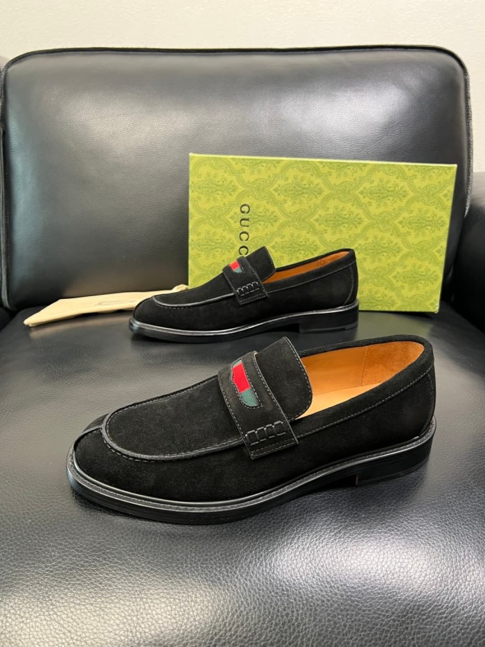 1:1 quality version Red and Green Webbing Men's Loafers 6 colors 28899672