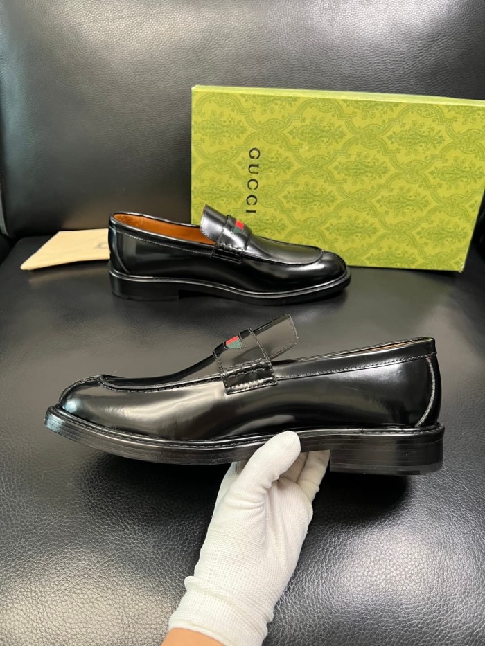 1:1 quality version Red and Green Webbing Men's Loafers 6 colors 28899672