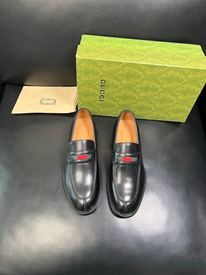 1:1 quality version Red and Green Webbing Men's Loafers 6 colors 28899672