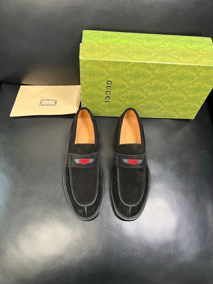 1:1 quality version Red and Green Webbing Men's Loafers 6 colors 28899672