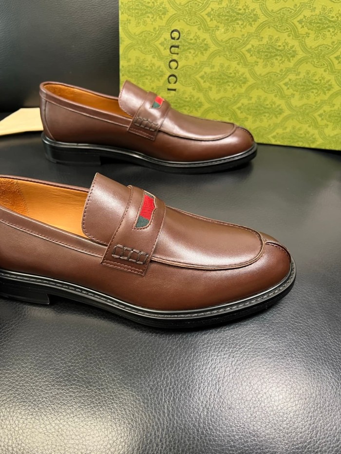 1:1 quality version Red and Green Webbing Men's Loafers 6 colors 28899672