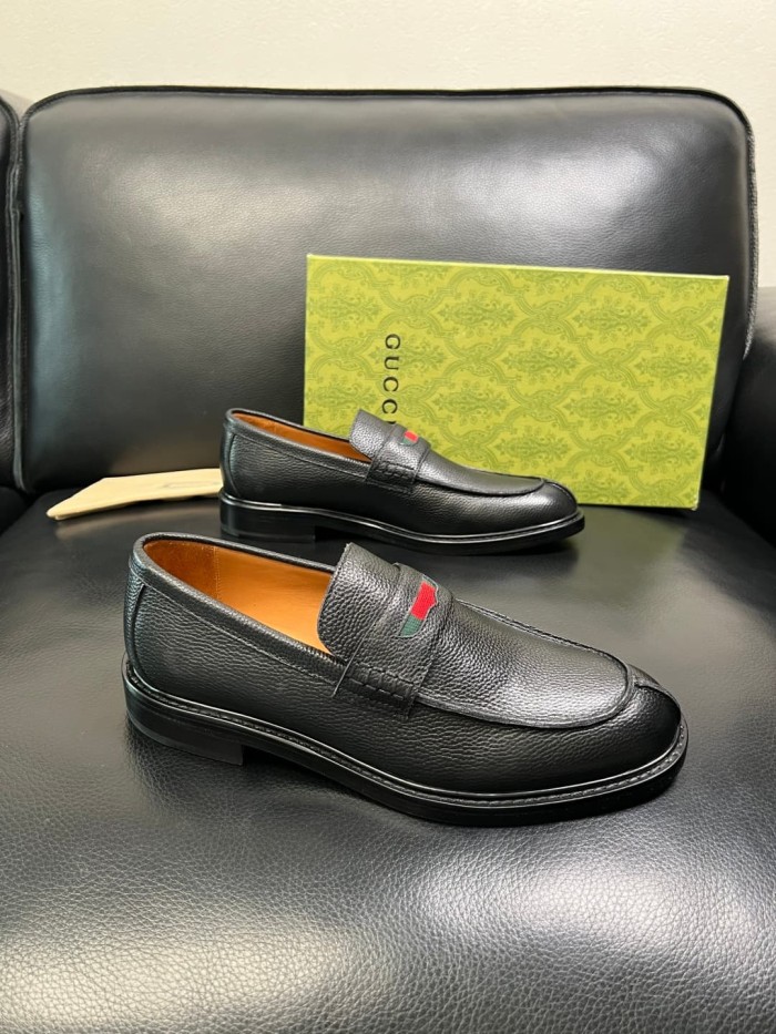 1:1 quality version Red and Green Webbing Men's Loafers 6 colors 28899672