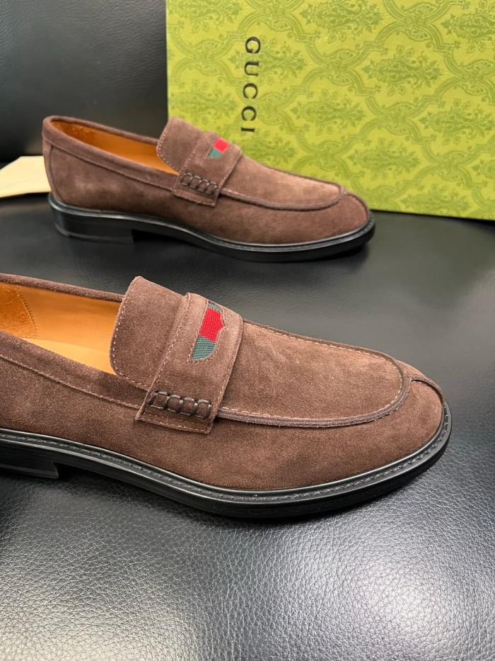 1:1 quality version Red and Green Webbing Men's Loafers 6 colors 28899672