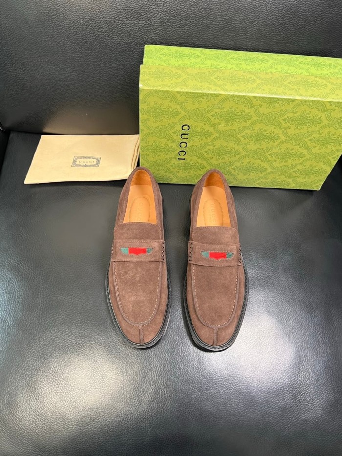 1:1 quality version Red and Green Webbing Men's Loafers 6 colors 28899672