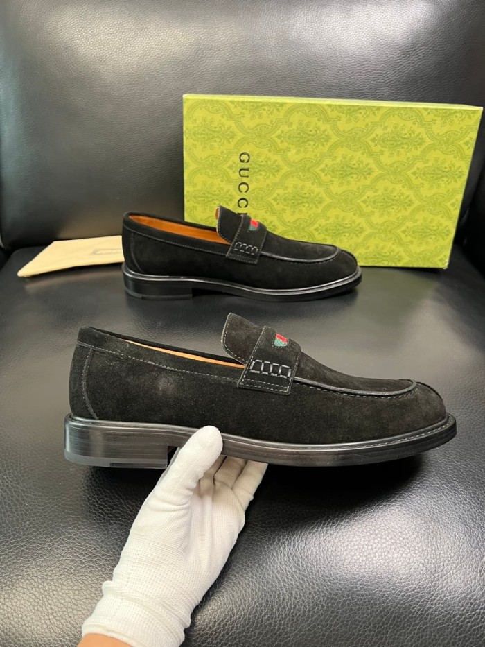 1:1 quality version Red and Green Webbing Men's Loafers 6 colors 28899672