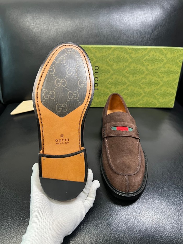 1:1 quality version Red and Green Webbing Men's Loafers 6 colors 28899672