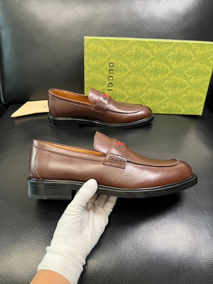 1:1 quality version Red and Green Webbing Men's Loafers 6 colors 28899672