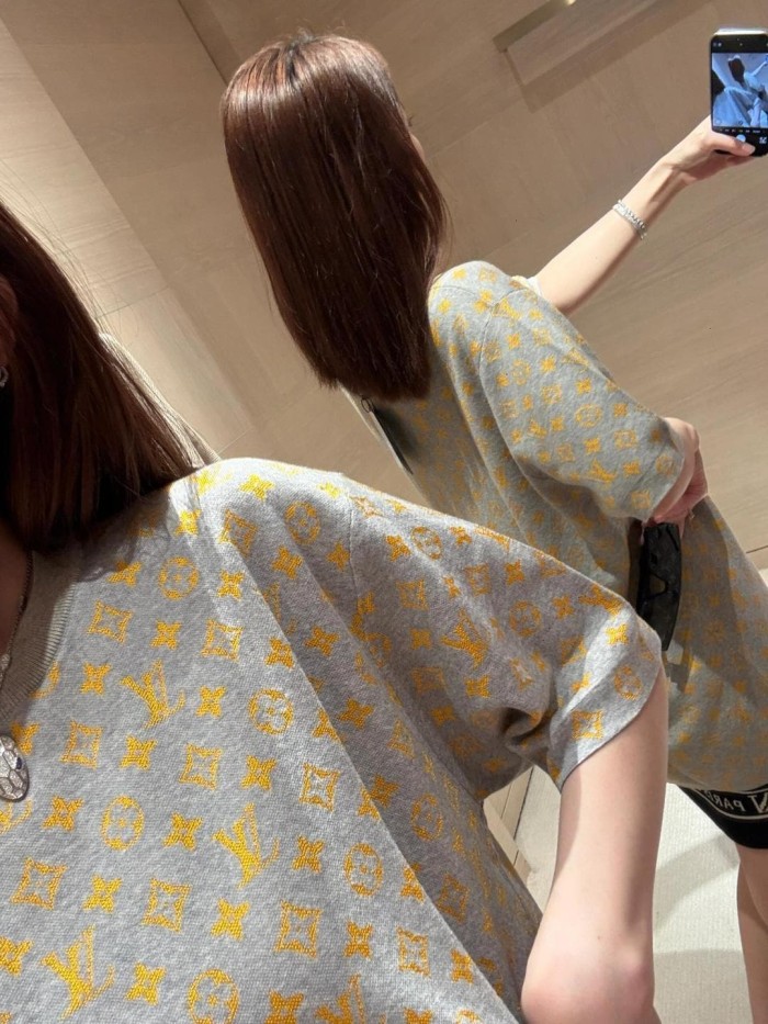 1:1 quality version All-Over Vintage Print Knitted Tee 28903015