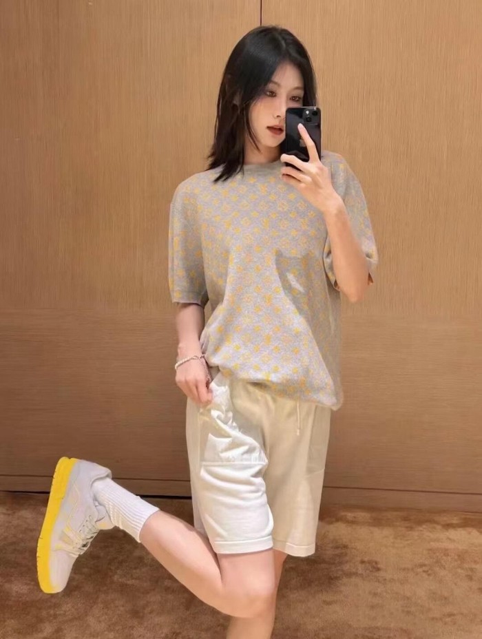 1:1 quality version All-Over Vintage Print Knitted Tee 28903015