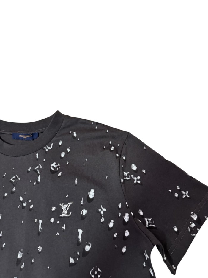 1:1 quality version All-Over Waterdrop Rhinestone Tee 28903017