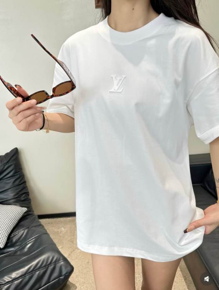 1:1 quality version Front and Back Logo Thick Pressure Adhesive Crew Neck Tee 3 colors 28903018