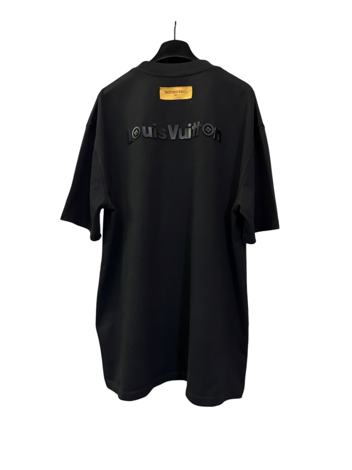 1:1 quality version Front and Back Logo Thick Pressure Adhesive Crew Neck Tee 3 colors 28903018