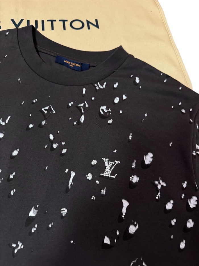 1:1 quality version All-Over Waterdrop Rhinestone Tee 28903017