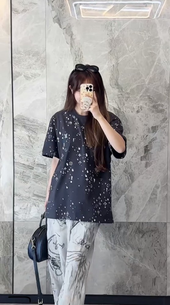 1:1 quality version All-Over Waterdrop Rhinestone Tee 28903017