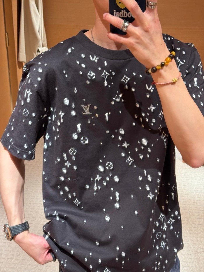 1:1 quality version All-Over Waterdrop Rhinestone Tee 28903017