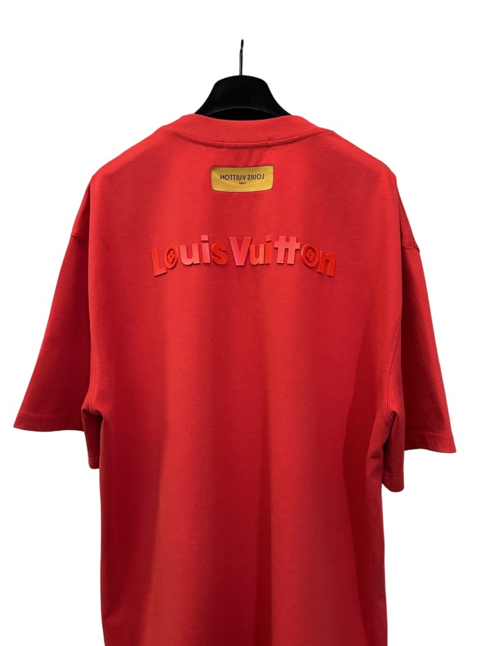 1:1 quality version Front and Back Logo Thick Pressure Adhesive Crew Neck Tee 3 colors 28903018