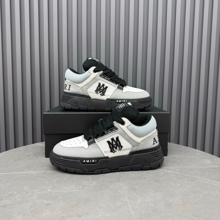 1:1 quality version Grey-Black Color Block Double M Chunky Bread Sneakers 28927016