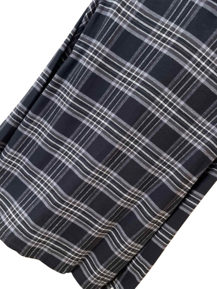 1:1 quality version classic black-white-gray check jacquard lapel long-sleeve shirt 28937201