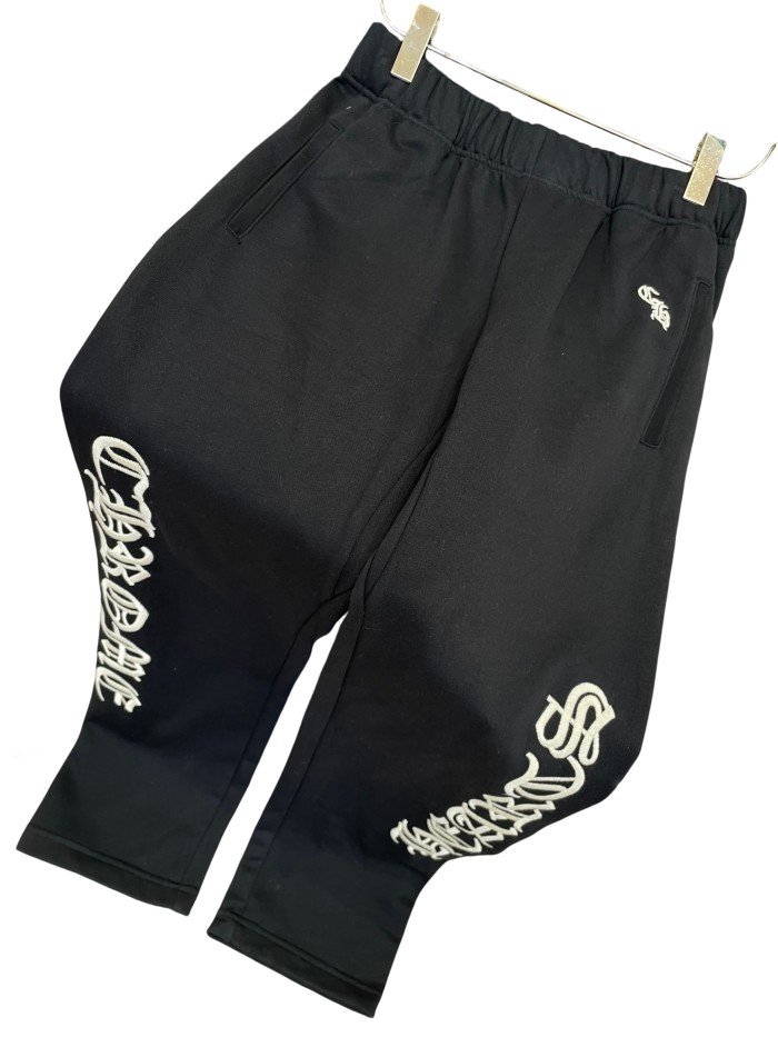1:1 quality version Sanskrit White Gothic Letter Embroidery Casual Pants 28938257