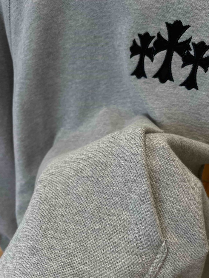 1:1 quality version French Terry Cross Patch 3D Embroidered Hoodie 2 colors 28938242