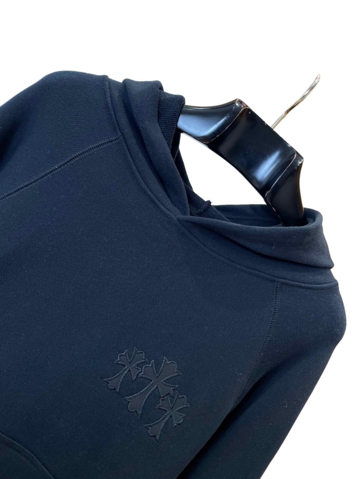 1:1 quality version French Terry Cross Patch 3D Embroidered Hoodie 2 colors 28938242