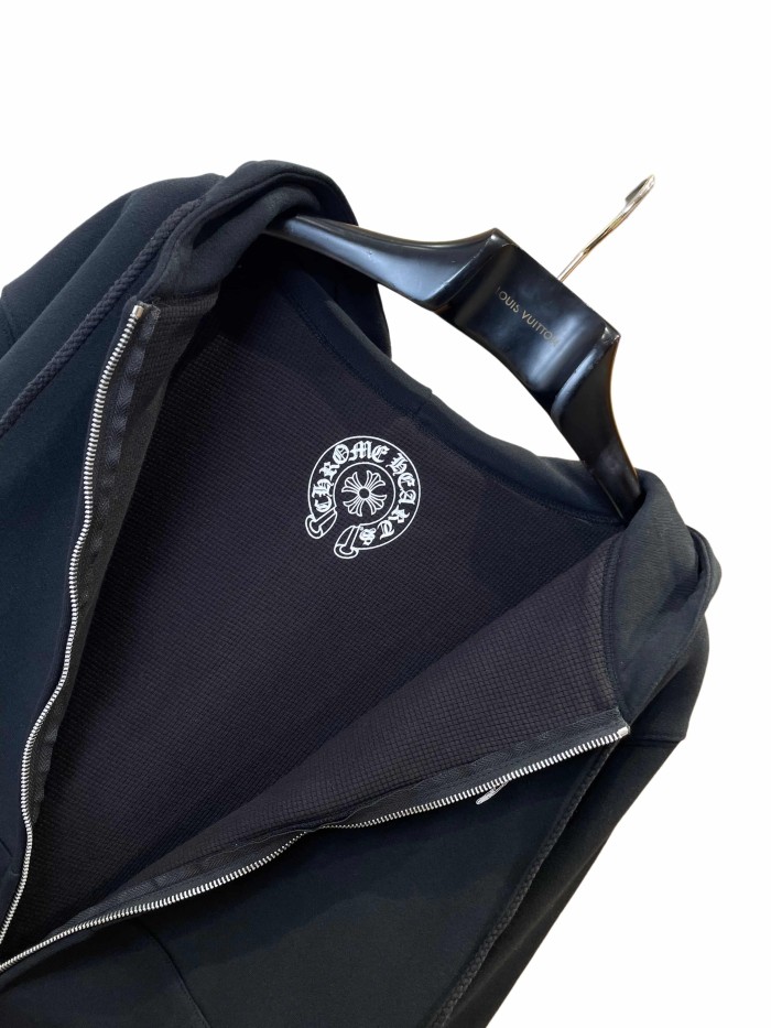 1:1 quality version Cotton Printed & Embroidered Drawstring Zip-Up Hoodie 28938095