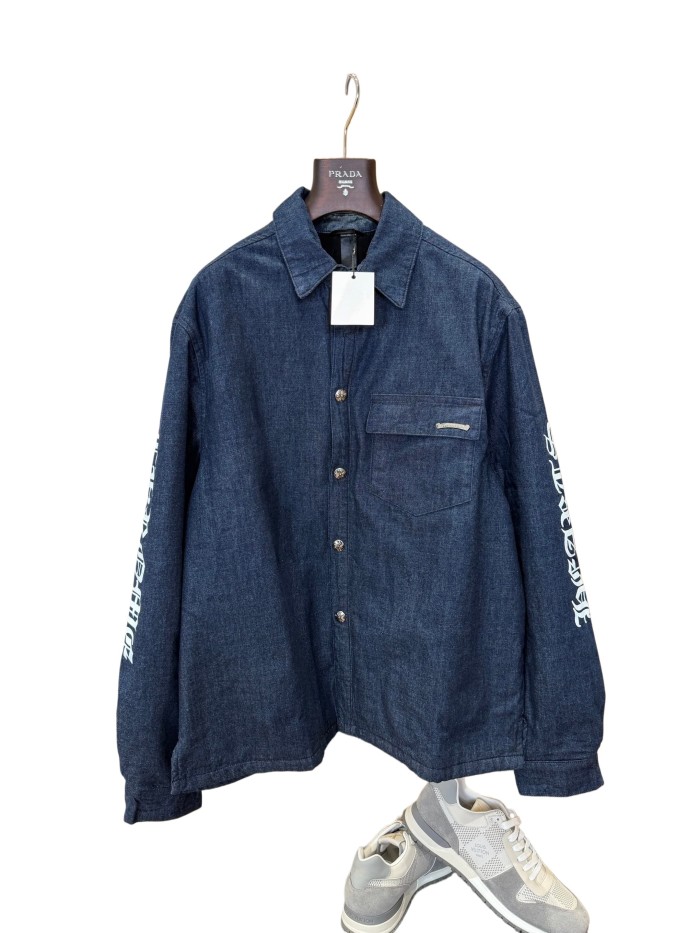 1:1 quality version Sanskrit Print Denim Shirt Jacket 28937971