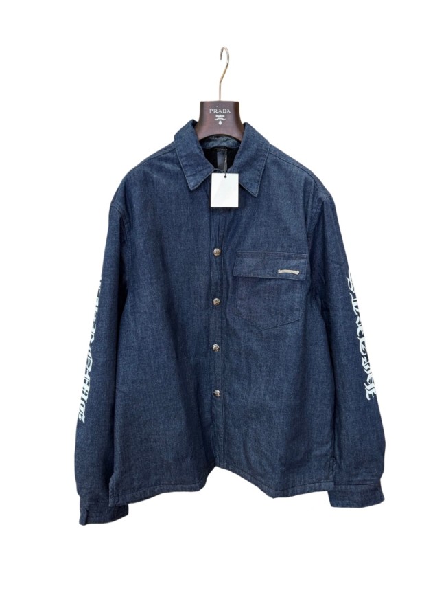 1:1 quality version Sanskrit Print Denim Shirt Jacket 28937971