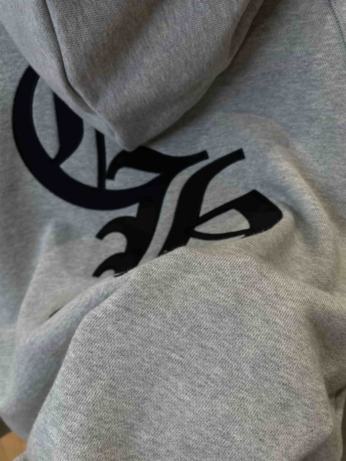 1:1 quality version French Terry Cross Patch 3D Embroidered Hoodie 2 colors 28938242