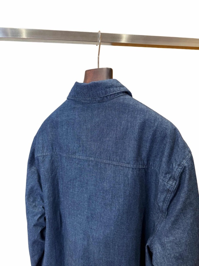 1:1 quality version Sanskrit Print Denim Shirt Jacket 28937971