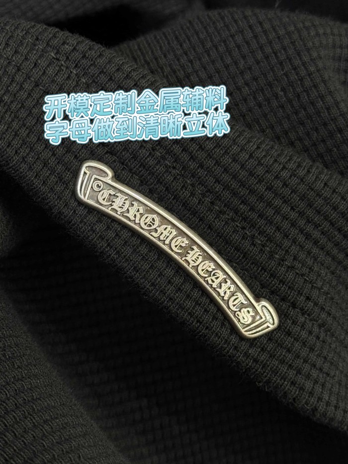 1:1 quality version Cotton Waffle Knit Cross Patch Crew Neck Long Sleeve Sweatshirt 2 colors 28938005