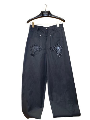 1:1 quality version Sterling Silver Cross Patch Wide-Leg Cargo Pants 28937967
