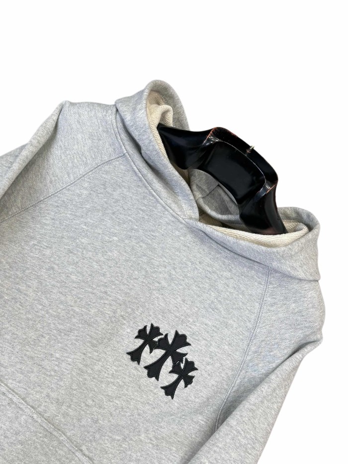1:1 quality version French Terry Cross Patch 3D Embroidered Hoodie 2 colors 28938242