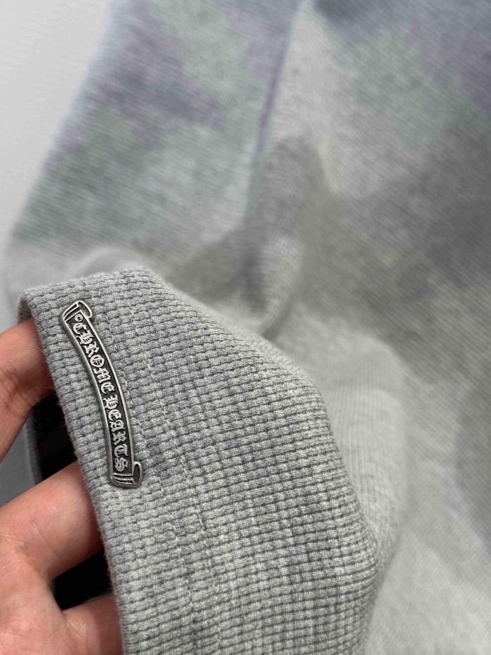 1:1 quality version Cotton Waffle Knit Cross Patch Crew Neck Long Sleeve Sweatshirt 2 colors 28938005